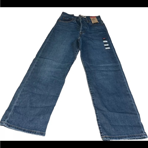 Levi's Denim - Women Levi Strauss Ribcage Straight Ankle Button Fly High Jeans Levi's Sz 26x27